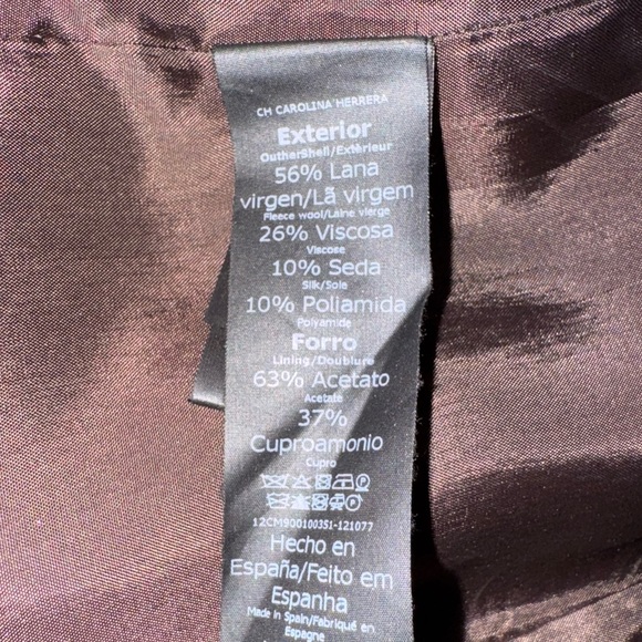 CAROLINA HERRERA: Old Elegance Brown Tweed Dress (v) - Picture 11 of 13